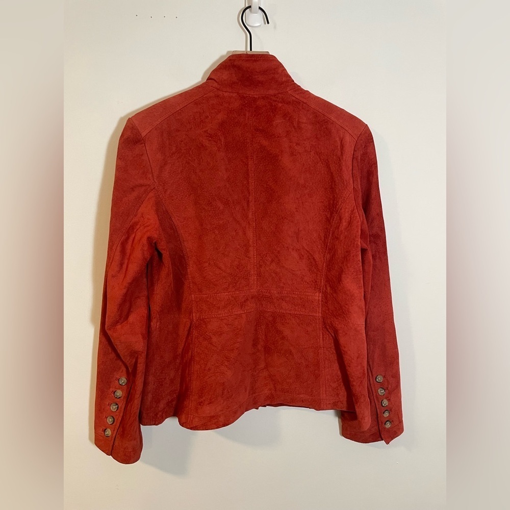 Marshall Field’s Vintage Suede Leather Jacket Women’s Size 10 Rust Color 🍁 - Picture 6 of 12